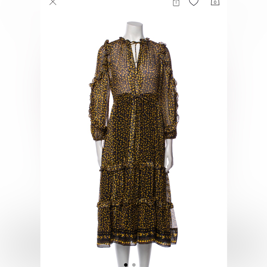 Ulla Johnson Silk A-Line Dress, Size 6